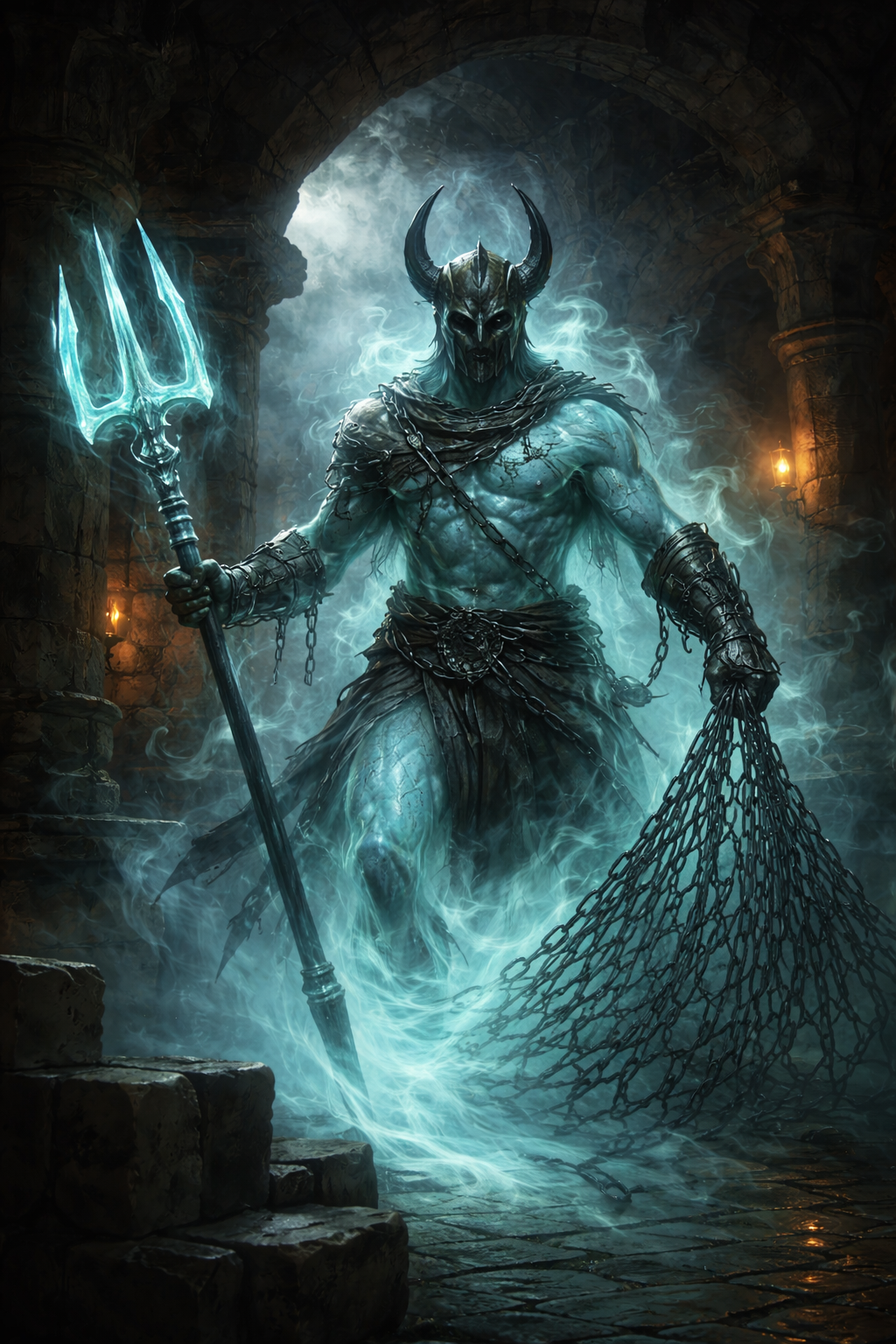 Gladiator-geest verschijnt in de catacomben van de Witte Duif